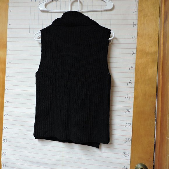 JOSEPHINE CHAUS women's turtle neck, sleeveless, sweater M  blk - Picture 3 of 6